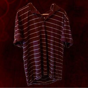 Classic Calvin Klein Red & White Striped Polo, Business Casual Style! Offer me!